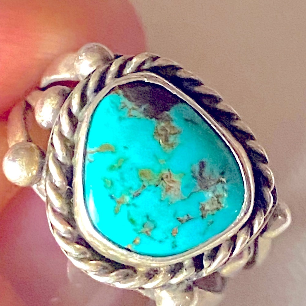 Vintage genuine kingman turquoise ring